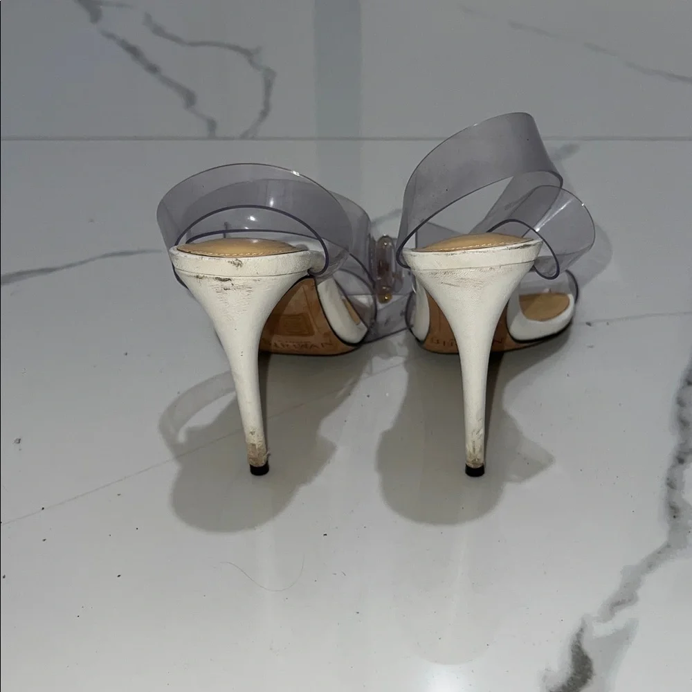 🚨SEND OFFERS🚨 Alexandre Birman Transparent Heels with white Accents